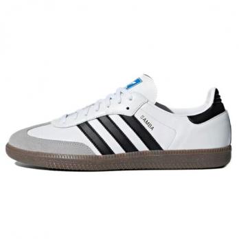 Кроссовки Adidas Originals SAMBA OG Skateboard Shoes Unisex Low-Top White Yellow/Brown B75806