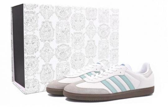 Кроссовки Adidas Originals SAMBA OG Skateboard Shoes Unisex Low-Top Cyan/Beige B75806