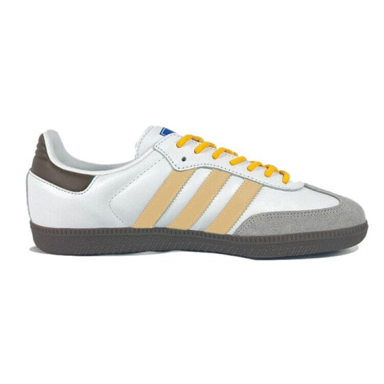 Кроссовки Adidas Originals SAMBA OG Skateboard Shoes Unisex Low-Top White Gray/Yellow IG1024