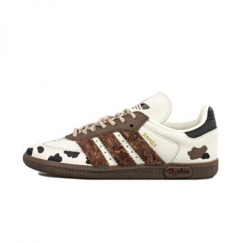 Кроссовки Adidas Originals SAMBA OG Skateboard Shoes Women's Low-Top Beige Black Brown IF1811