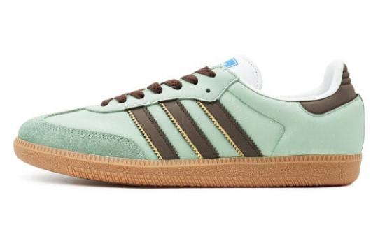 Кроссовки Adidas Originals SAMBA OG Skateboard Shoes Unisex Low-Top Green Brown IE3437