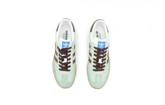 Кроссовки Adidas Originals SAMBA OG Skateboard Shoes Unisex Low-Top Green Brown IE3437