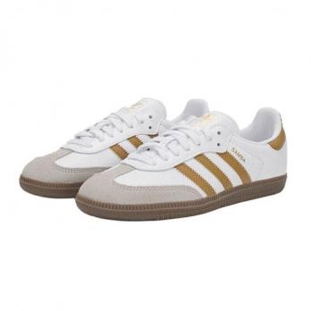 Кроссовки Adidas Originals SAMBA OG Skateboard Shoes Unisex Low-Top White Gold JH8796