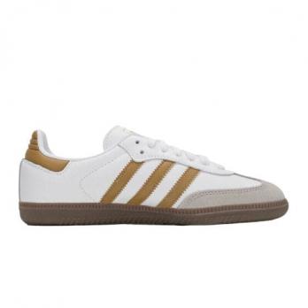 Кроссовки Adidas Originals SAMBA OG Skateboard Shoes Unisex Low-Top White Gold JH8796