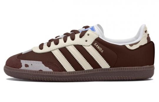 Кроссовки Adidas Originals Samba Skateboard Shoes Unisex Low-Top Beige Brown IG1024