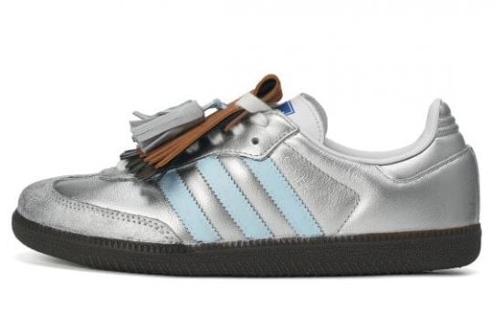 Кроссовки Adidas Originals SAMBA OG Skateboard Shoes Unisex Low-Top Silver/Blue/White B75806