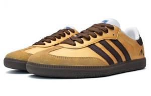 Кроссовки Adidas Originals SAMBA OG Skateboard Shoes Unisex Low-Top Gold/Brown B75806