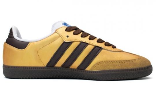 Кроссовки Adidas Originals SAMBA OG Skateboard Shoes Unisex Low-Top Gold/Brown B75806