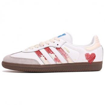 Кроссовки Adidas Originals SAMBA OG Skateboard Shoes Unisex Low-Top Red White Pink B75806