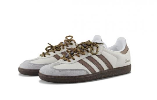 Кроссовки Adidas Originals SAMBA OG Skateboard Shoes Unisex Low-Top Brown Gray IG1024