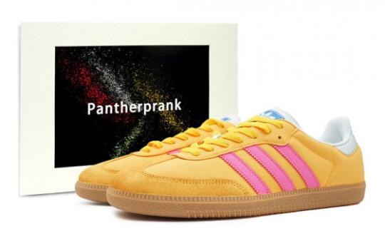 Кроссовки Adidas Originals SAMBA OG Skateboard Shoes Unisex Low-Top Yellow/Pink IE3437