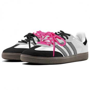 Кроссовки Adidas Originals SAMBA OG Skateboard Shoes Unisex Low-Top Black White Pink/Gray B75806