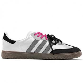 Кроссовки Adidas Originals SAMBA OG Skateboard Shoes Unisex Low-Top Black White Pink/Gray B75806