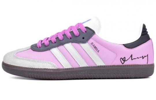 Кроссовки Adidas Originals SAMBA OG Skateboard Shoes Unisex Low-Top Pink White/Silver IG1024