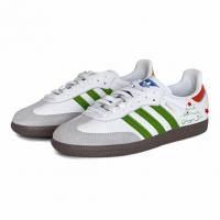 Кроссовки Adidas Originals SAMBA OG Skateboard Shoes Unisex Low-Top White Red/Green B75806