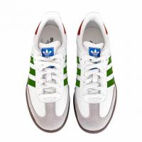 Кроссовки Adidas Originals SAMBA OG Skateboard Shoes Unisex Low-Top White Red/Green B75806