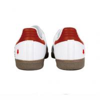 Кроссовки Adidas Originals SAMBA OG Skateboard Shoes Unisex Low-Top White Red/Green B75806