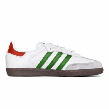 Кроссовки Adidas Originals SAMBA OG Skateboard Shoes Unisex Low-Top White Red/Green B75806