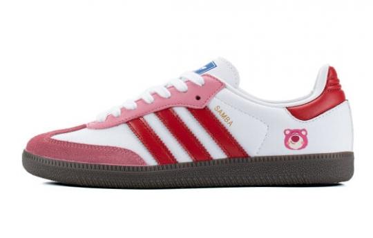 Кроссовки Adidas Originals SAMBA OG Skateboard Shoes Unisex Low-Top White Red/Pink B75806