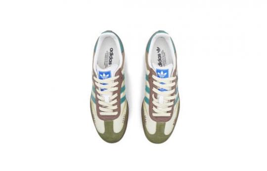 Кроссовки Adidas Originals SAMBA OG Skateboard Shoes Unisex Low-Top Beige Brown Blue B75806