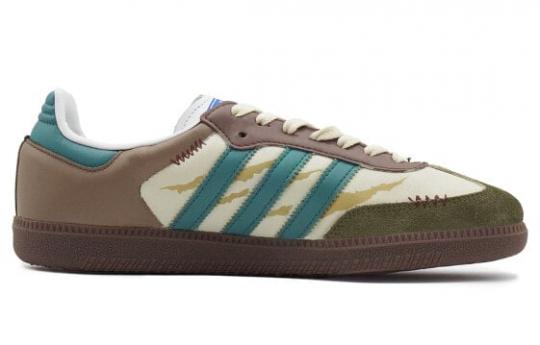 Кроссовки Adidas Originals SAMBA OG Skateboard Shoes Unisex Low-Top Beige Brown Blue B75806