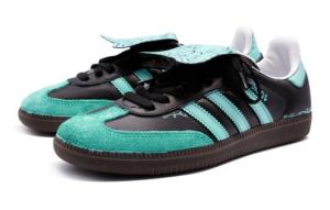 Кроссовки Adidas Originals Samba Skateboard Shoes Women's Low-Top Black/Green B75806