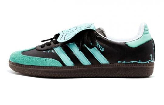 Кроссовки Adidas Originals Samba Skateboard Shoes Women's Low-Top Black/Green B75806