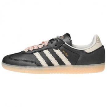 Кроссовки Adidas Originals Samba Og Black Pink Ribbon Laces Women's IH8047