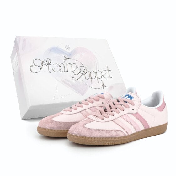 Кроссовки Adidas Originals SAMBA OG Skateboard Shoes Unisex Low-Top Pink/White IE3437