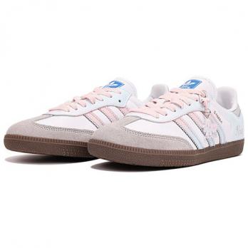 Кроссовки Adidas Originals SAMBA OG Skateboard Shoes Unisex Low-Top Blue Pink/White B75806