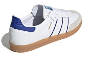 Кроссовки Adidas Originals Samba Leather Cloud White Lucid Blue IG2339