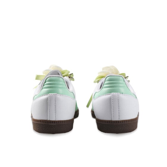 Кроссовки Adidas Originals SAMBA OG Skateboard Shoes Women's Low-Top White/Green IG1024