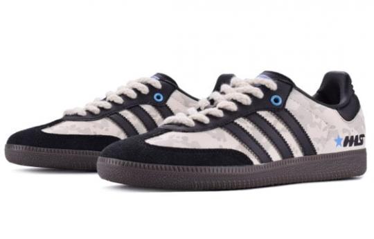 Кроссовки Adidas Originals SAMBA OG Skateboard Shoes Unisex Low-Top Beige White Black B75807