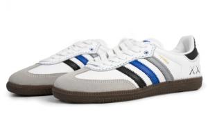 Кроссовки Adidas Originals SAMBA OG Skateboard Shoes Unisex Low-Top White Gray/Blue B75806