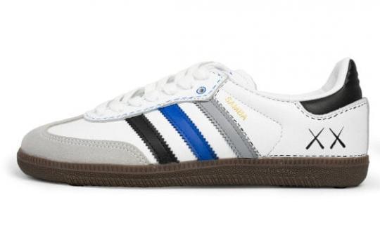 Кроссовки Adidas Originals SAMBA OG Skateboard Shoes Unisex Low-Top White Gray/Blue B75806