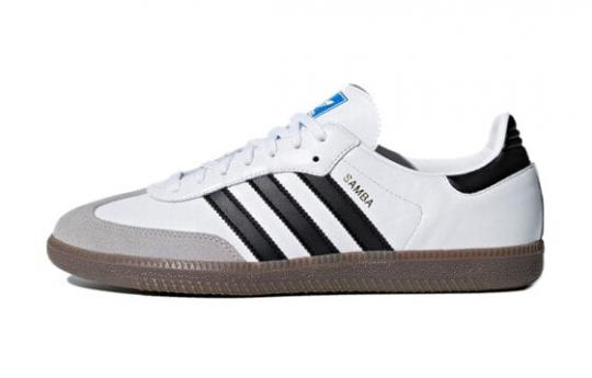 Кроссовки Adidas Originals SAMBA OG Skateboard Shoes Unisex Low-Top White Gray/Blue B75806