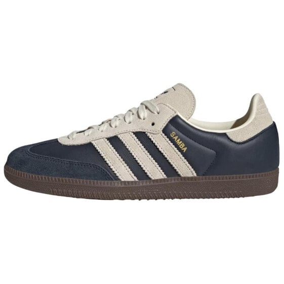 Кроссовки Adidas Originals SAMBA OG Skateboard Shoes Unisex Low-Top Dark Blue JI3217