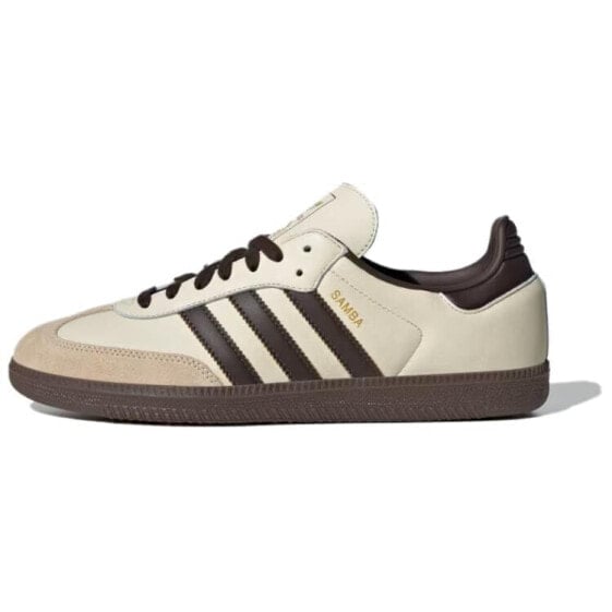 Кроссовки Adidas Originals Samba Og "Cream White/Dark Brown" Sneakers JR2660
