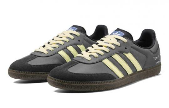 Кроссовки Adidas Originals SAMBA OG Skateboard Shoes Unisex Low-Top Black Yellow B75807