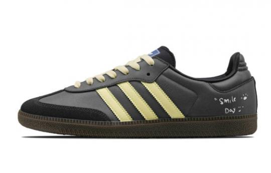 Кроссовки Adidas Originals SAMBA OG Skateboard Shoes Unisex Low-Top Black Yellow B75807