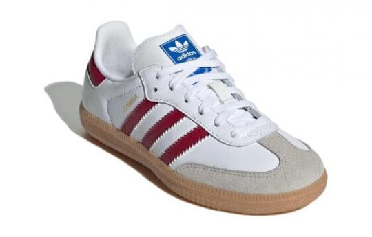 Кроссовки и кеды Adidas Samba OG Cloud White Collegiate Burgundy Gum PS IE1333