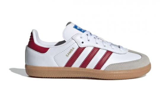 Кроссовки и кеды Adidas Samba OG Cloud White Collegiate Burgundy Gum PS IE1333