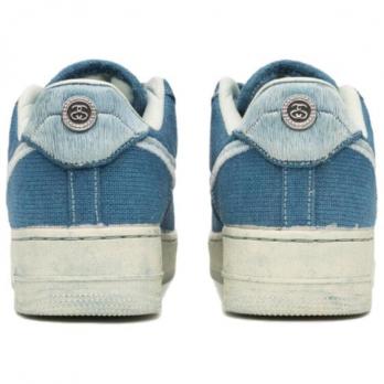 Кроссовки Nike Air Force 1 Casual Shoes Unisex Low-Top Blue STUSSY-NIK