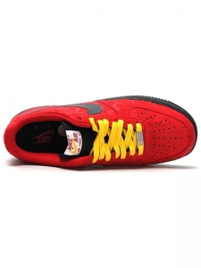 Чёрные женские кроссовки Nike Air Force 1 Low Red Paisley 488298-617