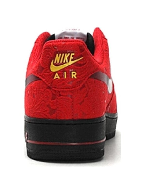 Чёрные женские кроссовки Nike Air Force 1 Low Red Paisley 488298-617