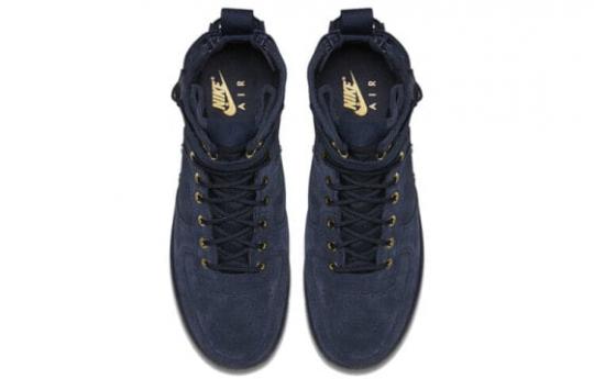 Кроссовки Nike Sf Air Force 1 Mid Obsidian Metallic Gold 917753-400