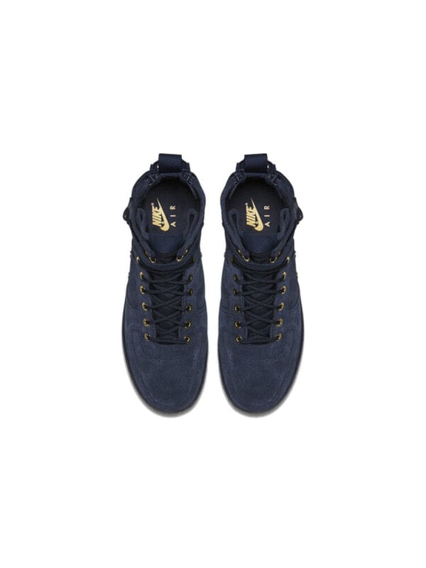 Кроссовки Nike Sf Air Force 1 Mid Obsidian Metallic Gold 917753-400
