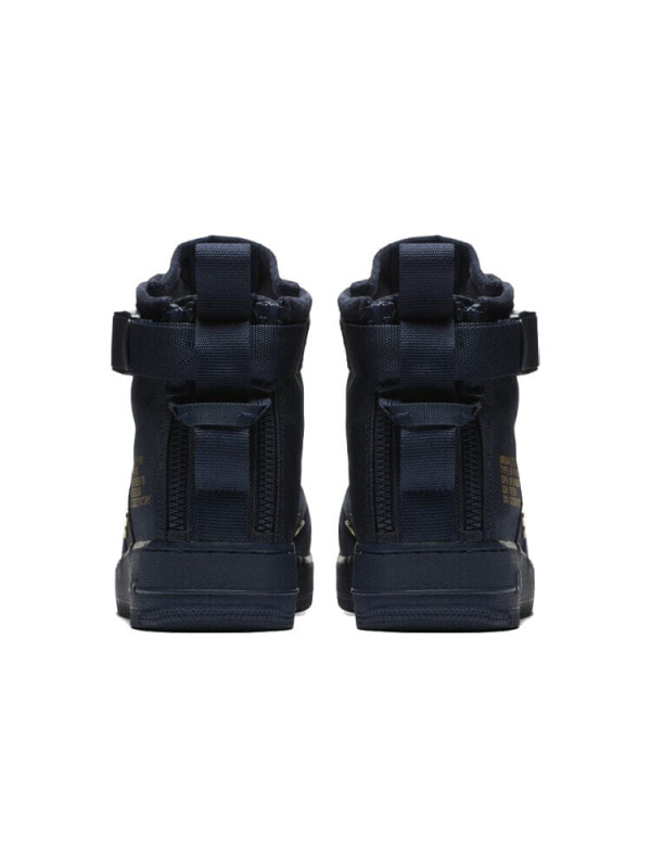 Кроссовки Nike Sf Air Force 1 Mid Obsidian Metallic Gold 917753-400