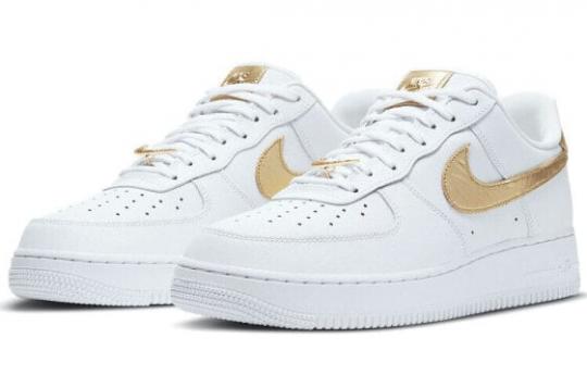 Кроссовки Nike Air Force 1 Low White Metallic Gold 2020 DC2181-100