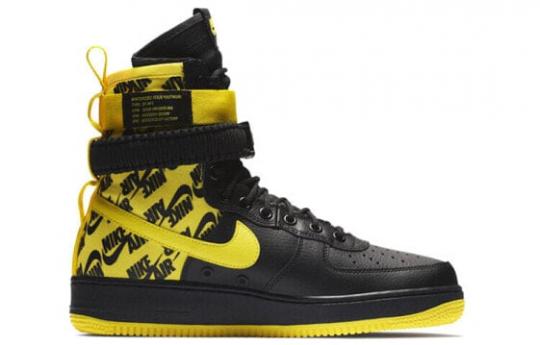 Кроссовки Nike Sf Air Force 1 High Black Dynamic Yellow AR1955-001